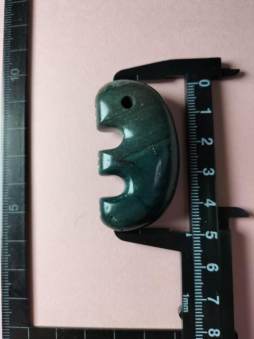天然石 津軽錦石 の 獣型勾玉(まがたま)です。青碧玉 1点物！ Amazon.co.jp: 天然石 津軽錦石 の 獣型勾玉まがたまです。青虎目石