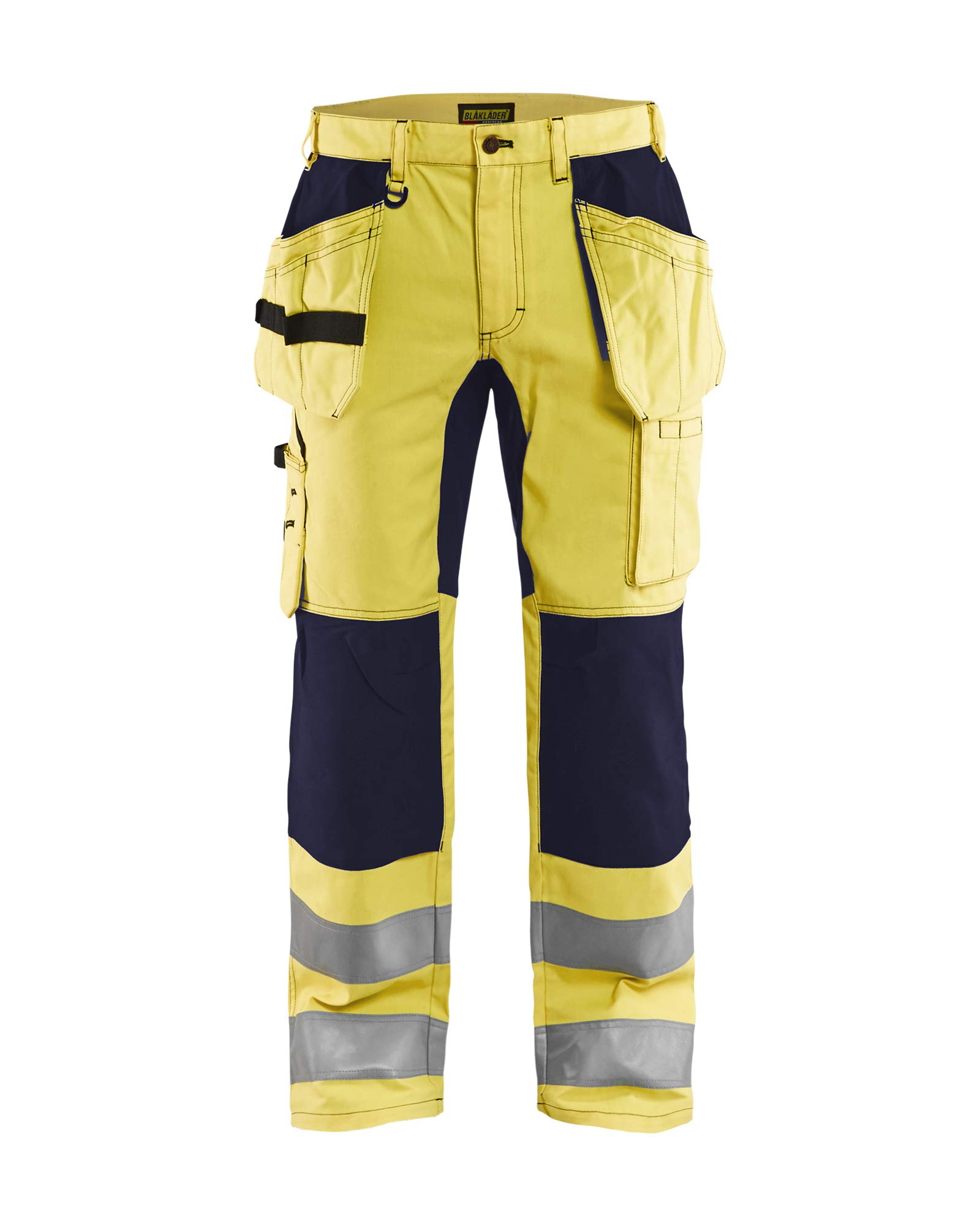 Blaklader 15521811 spodnie o wysokim wzroku ze stretchem, żółte/granatowe, grootte C56