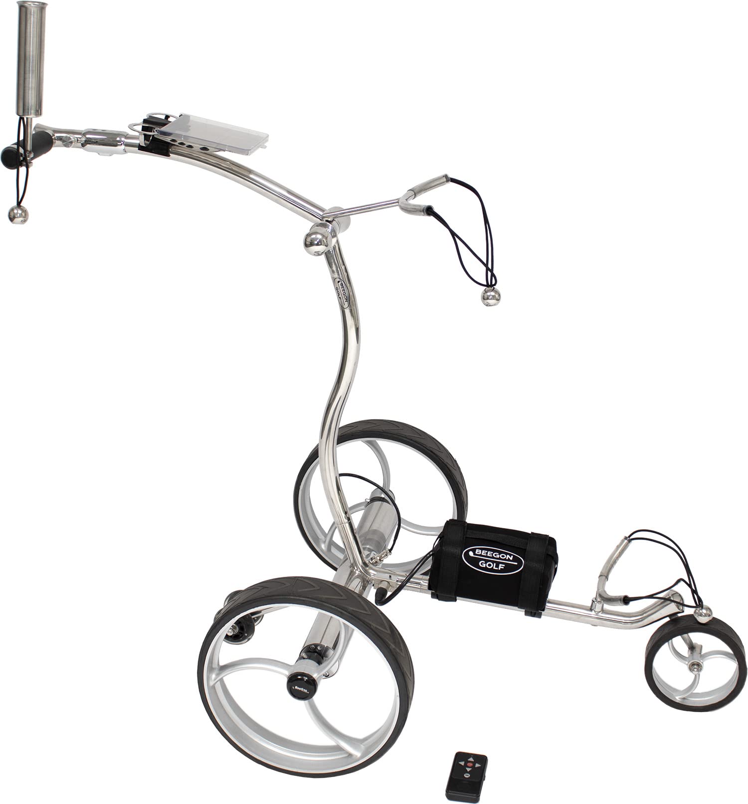 BeeGon Golf Carrello da Golf Elettrico GT-ES900R PRO Litio, Acciaio Inossidabile, 10Ah con Telecomando