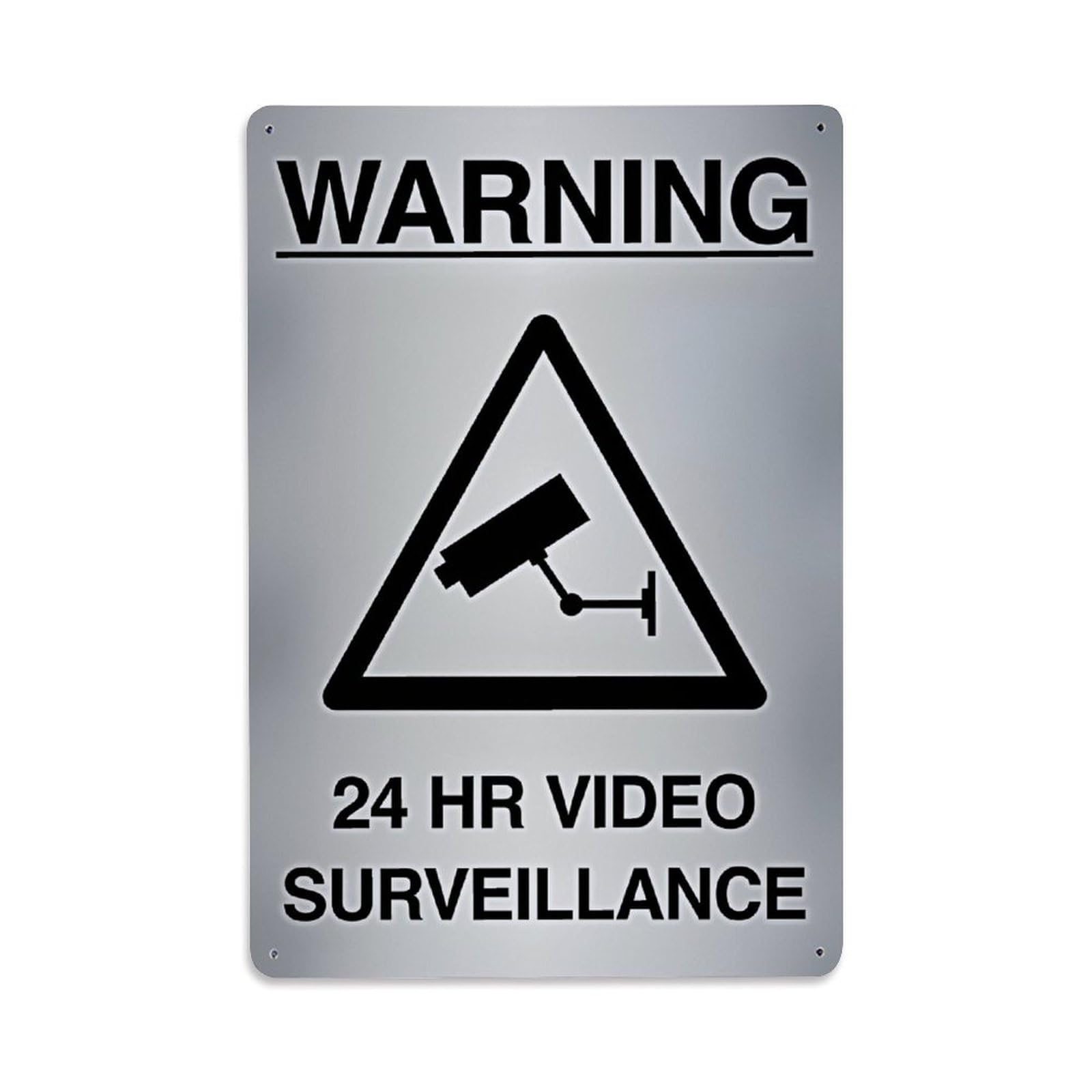 Lzwbntey Vintage Warning Sign Surveillance Camera Alert Metal Tin Sign Retro Wall Decor For Home Bar Garage Cafe, Indoor & Outdoor Decorative Metal Poster, 8X12 Inch