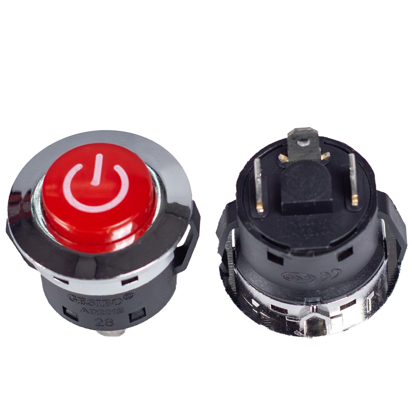 Red Round Power Button for Ride on car The Power Switch Button Start Switch for Kids car Toy Accessory, Power Switch for Kids Electric Cars Powered Electric Vehicle Start Switch Replacement Parts