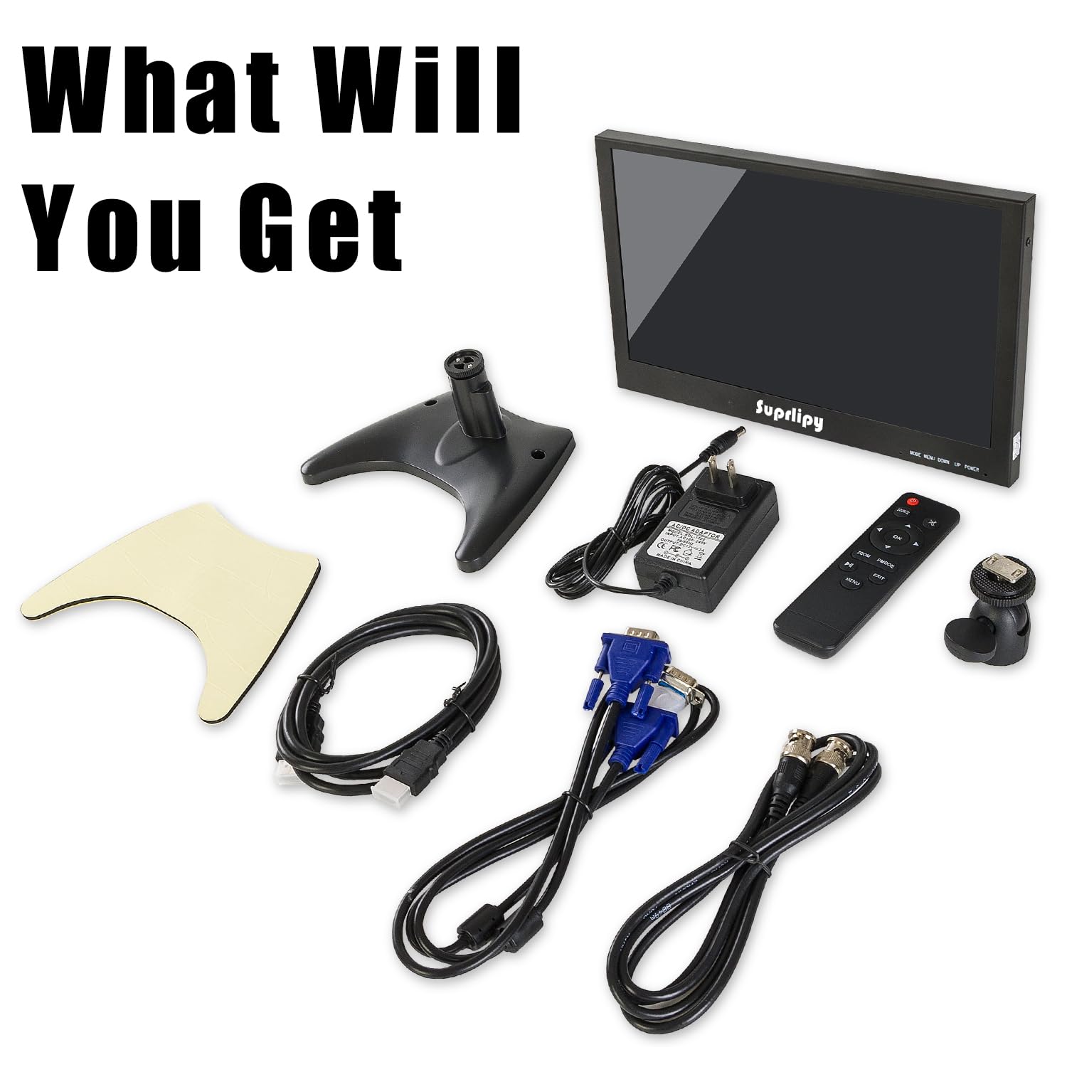 12-calowy mini monitor HDMI 1920x1080 16:9 IPS metalowa obudowa Wyświetlacz LCD Obsługa HDMI/VGA/AV/BNC Wejście z pilotem Wbudowane głośniki do kamery