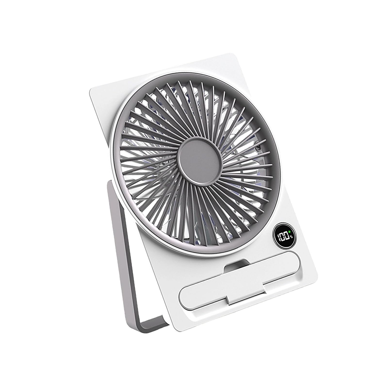 KieTeiiK Portable Desk Fan with Phone Stand Texture for Outdoor Camping with USB Power Supply and Quiet Operations Usb Rechargeable Tiny Fan