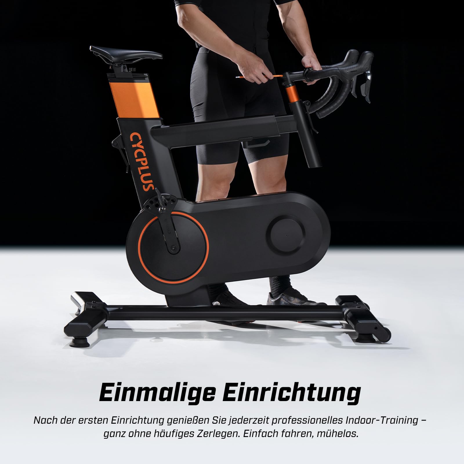 CYCPLUS T7 Smart Fahrradtrainer, 2200W Motor, 20% Steigungssimulation | Platzsparendes Design, bürstenloser Motor, BLE & ANT+ Dual-Modus, Virtuelles Schalten, Bergauf-/Bergab-Simulation