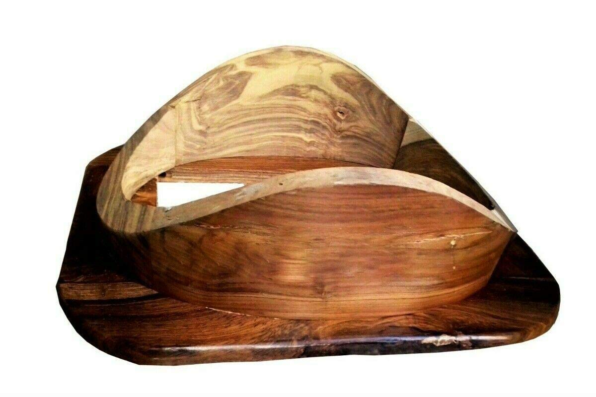 Kask nurkowy ekspozytor drewniany stojak na kask 45 cm naturalne wykończenie