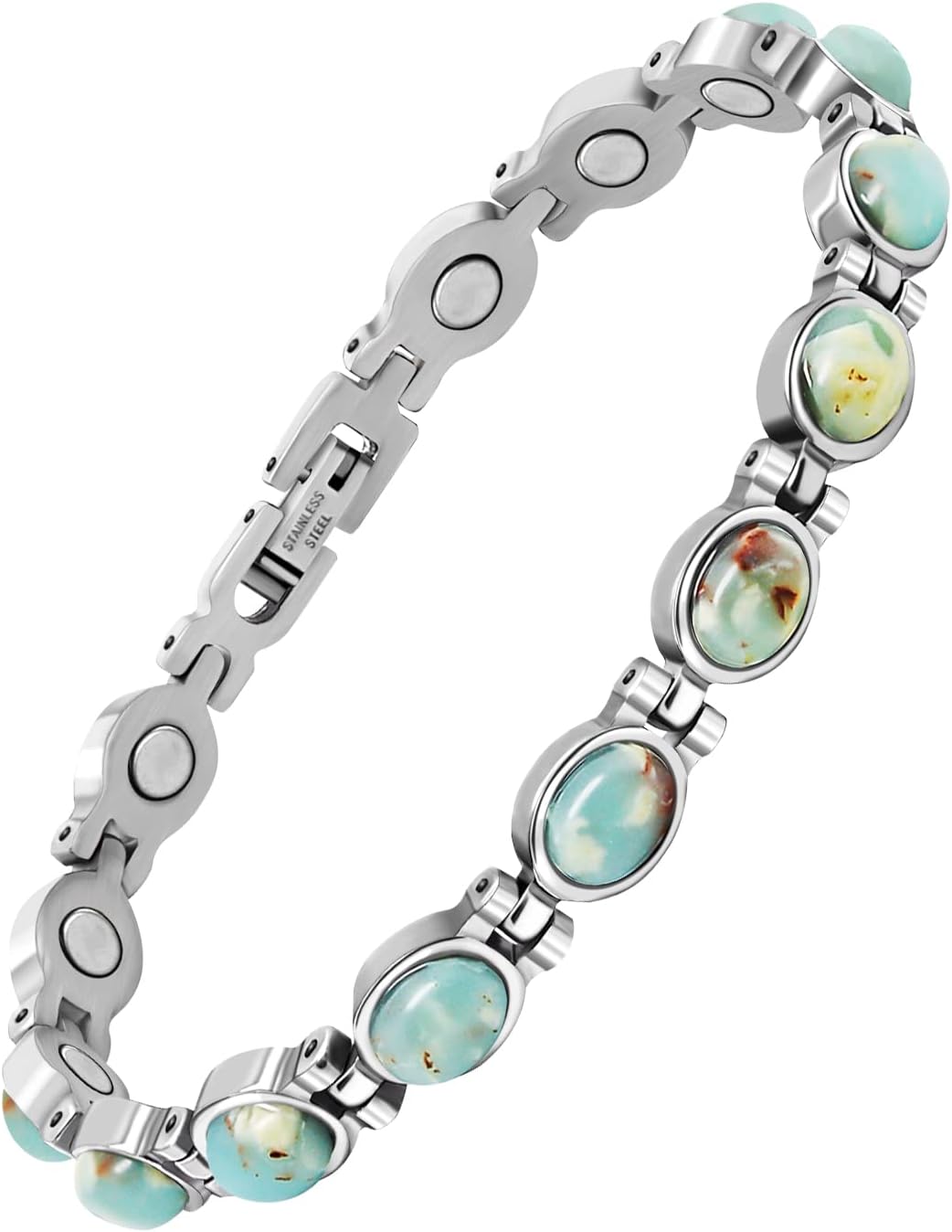 JEROOT Ultra Strength Magnetic Bracelet for Women | 3500-6000 Gauss Neodymium Magnets | Magnetic Therapy Jewelry with Adjustable Tool & Gift Packaging