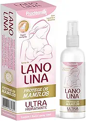 Lanolina Spray 10ml Proctermilk - Auxilia na prevenção de possíveis fissuras ou rachaduras nas mamas durante a fase de amamentação dos bebês
