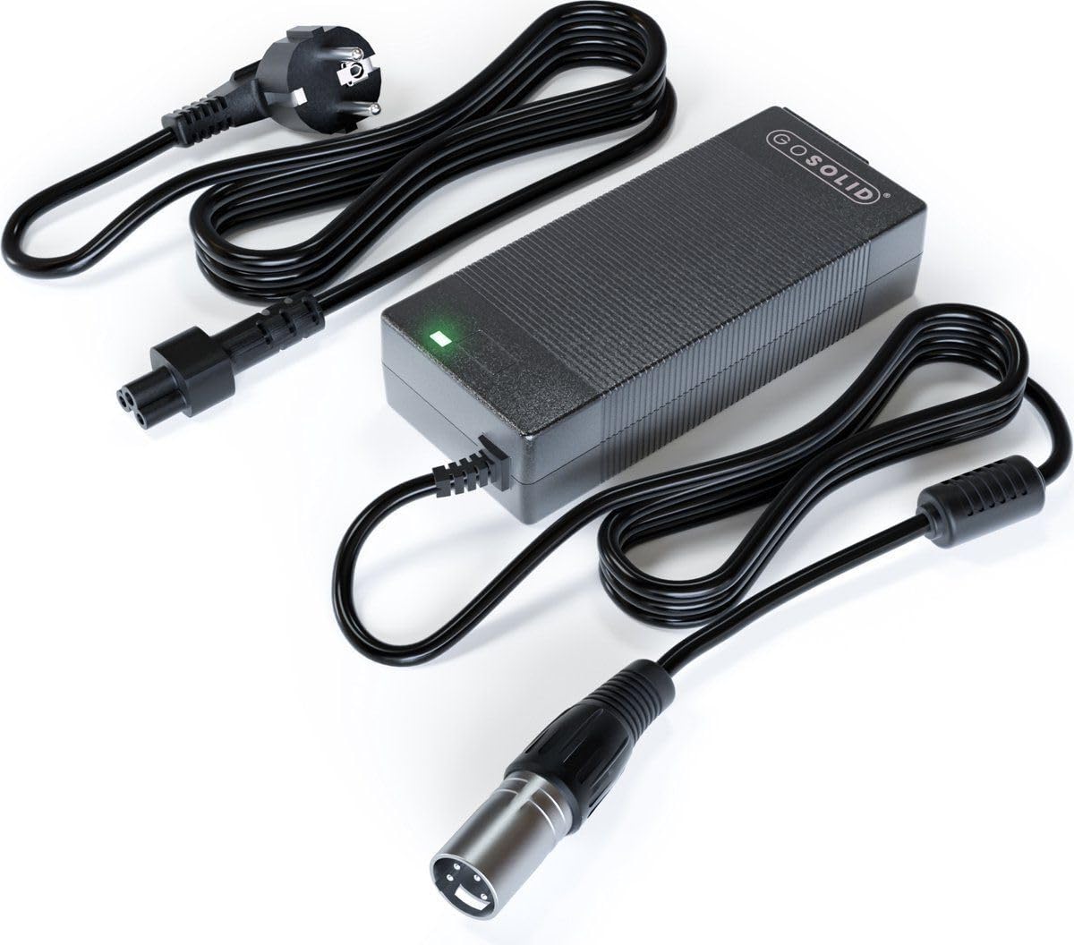 GO SOLID! Chargeur Compatible avec B'twin Rockrider ST100 (Prise XRL4)