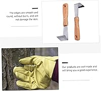 Vista 8 de GANAZONO Herramientas de afeitado de jardinería, 2 piezas manual de grietas, herramienta de deshierbe para grietas, mango de haya, herramienta