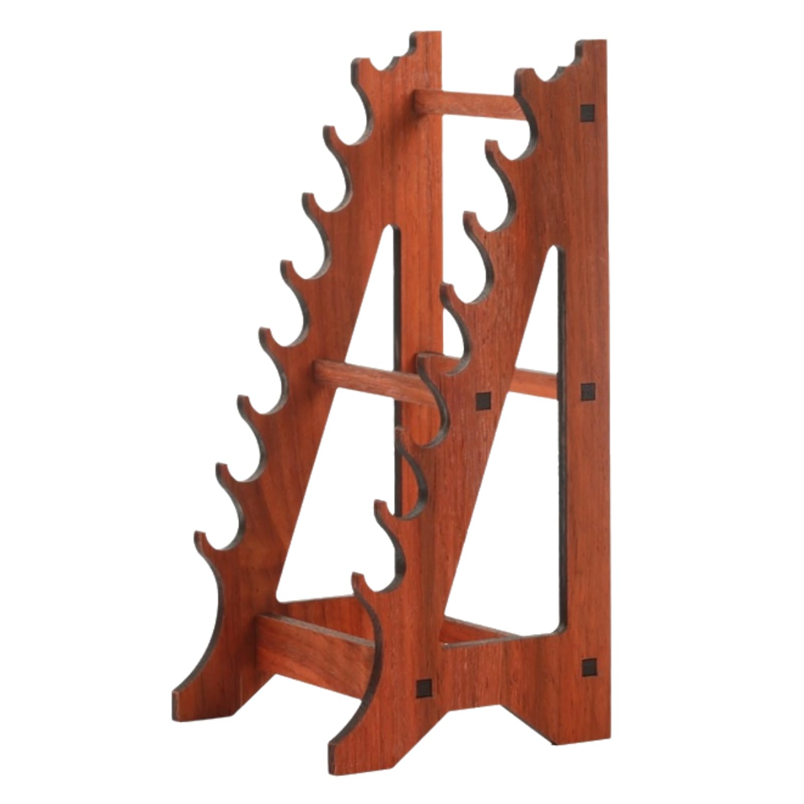 TapferBahn Sword Stand,7 Tier Floor Standing Sword Rack,Wooden Katana Stand,Swords Rack Standing,Swords Table Display Racks,Easy To Install,For Display Samurai,Lightsaber,Support All Katana