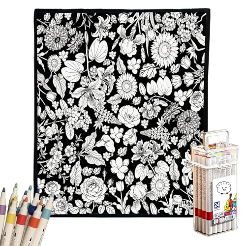 Cozy Doodle Blanket DIY Doodle Blanket for Adults Coloring BlanketWith Markers