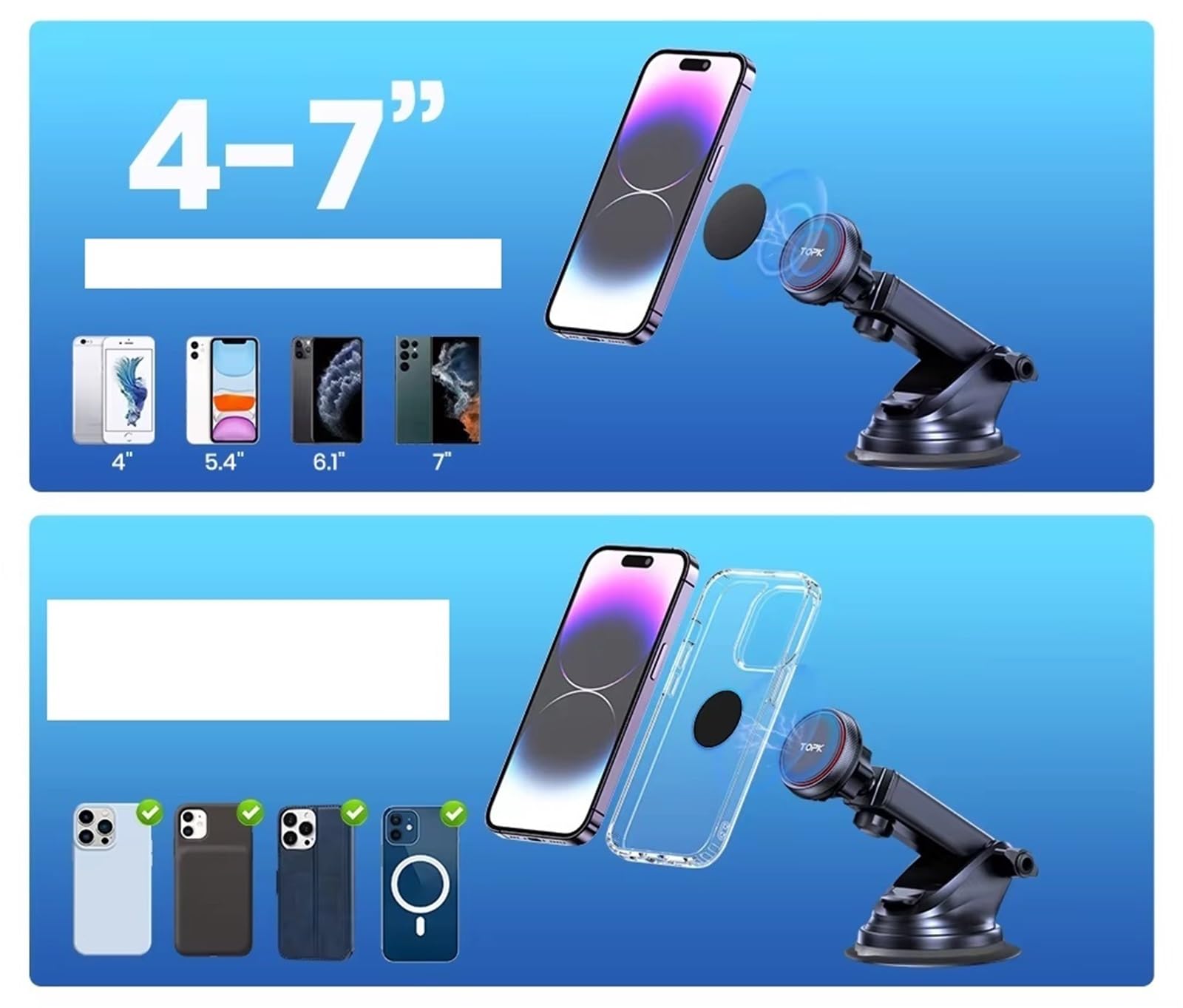 Per Samsung Universale Magnetico Auto Telefono Supporto Magnetico Smartphone Cellulare GPS Cellulare In Auto Supporto Telefono Auto