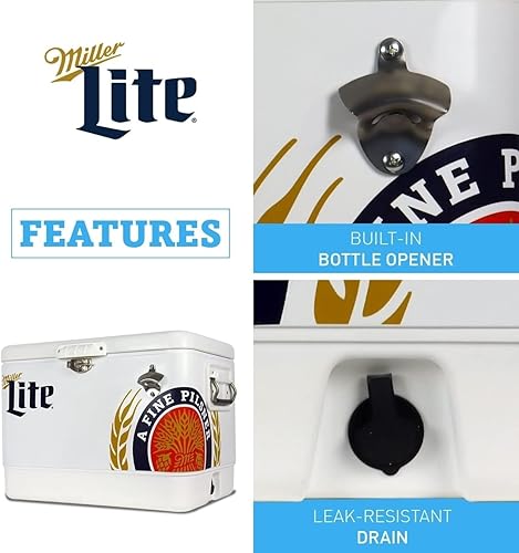Miniatura 3 de Koolatron - hielera Miller Light, capacidad de 1 825 oz, Blanco