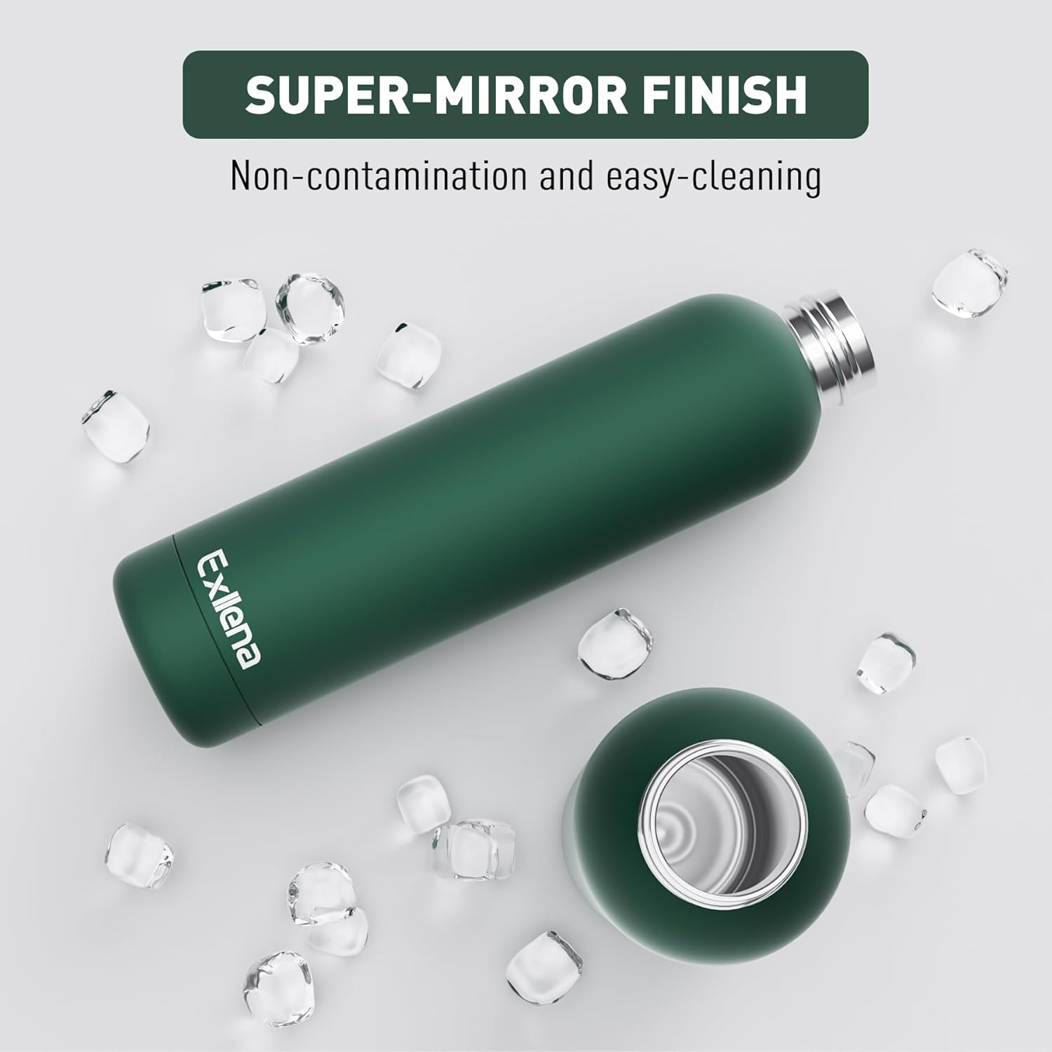 Exllena Insulated Water Bottles 1L with Water Bottle Buckle, Double Wall Stainless Steel Water Bottles 12 Hrs Hot/24 Hrs Cold, BPA Free for Gym, Camping, Hiking (Emerald Green) 6 61qu9LoHw2L. AC SL1500