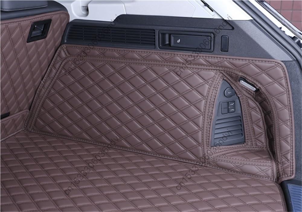 Per Per Touareg 2019-2021 tappetino del bagagliaio | Veicolo Bagagliaio Tappetini Bagagliaio Custom Auto PU Accesorios Styling(Wine red)