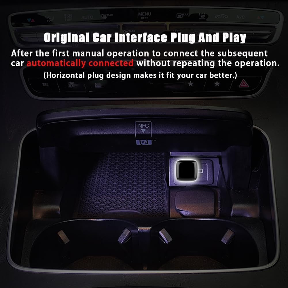 Mini bezprzewodowy adapter CarPlay do MINI Hardtop 4-drzwiowy 2019-2024, automatyczny adapter w pojeździe, przewodowy CarPlay do bezprzewodowego adaptera Apple Carplay, A