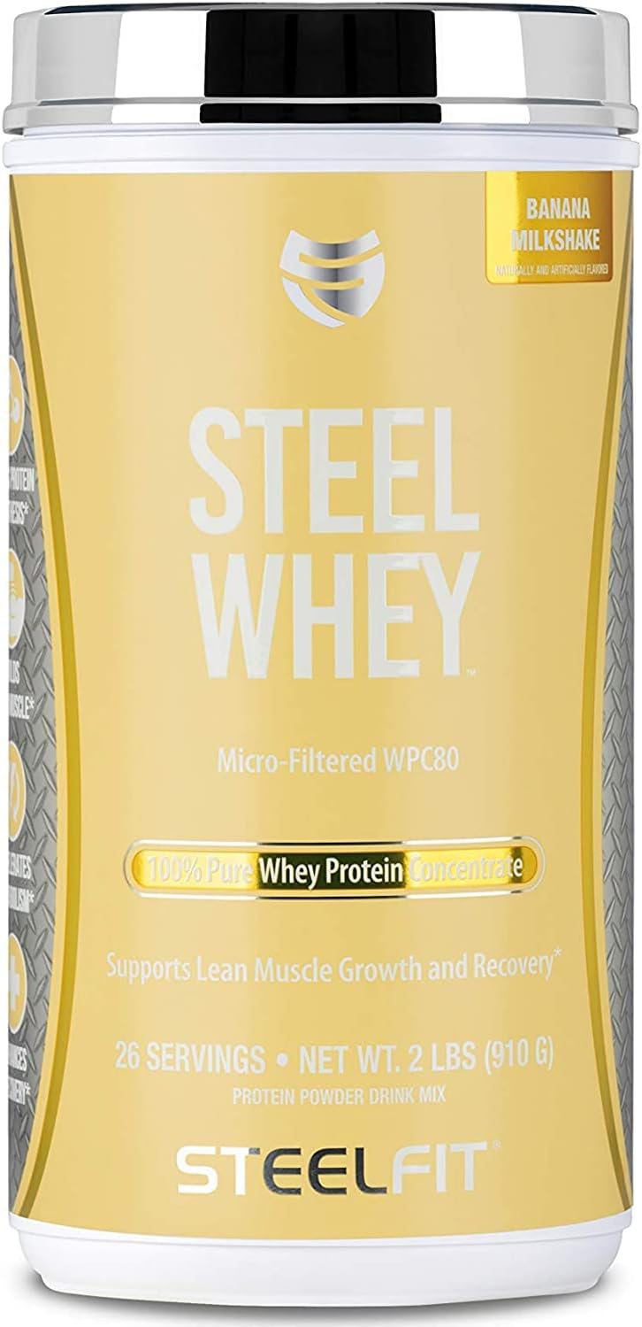 SteelFit Steel Whey Banana Milkshake Protein Powder with Micro
