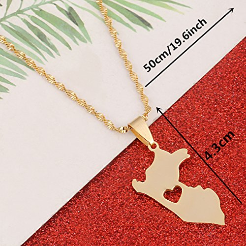 Stainless Steel Peru Map Pendant Necklaces Women Map of Peru Peruvian Jewelry2
