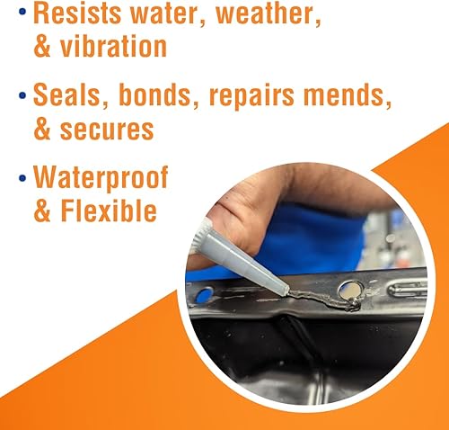 Miniatura 7 de Permatex 81158 sellador adhesivo de silicona negra 3 onzas Tubo 3 oz paquete de de 1