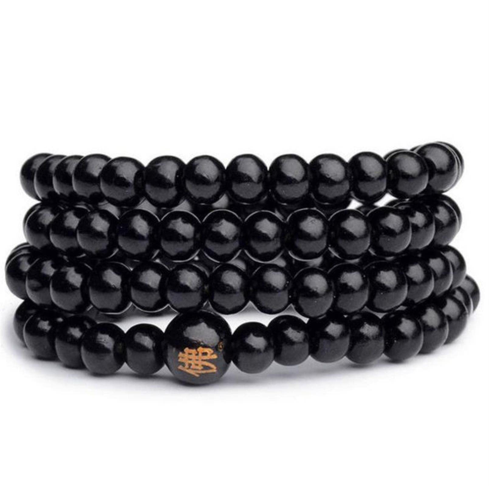 1 Stück 9 Stile natürliches Sandelholz buddhistisches Holz Gebetsperlen Knoten schwarzes Ebenholz Unisex Armbänder Armreifen-07