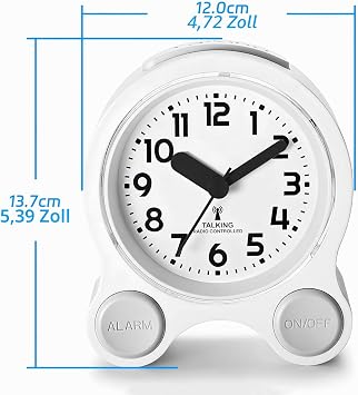 Radio Talking Clock with Adjustable Alarm Function for Seniors