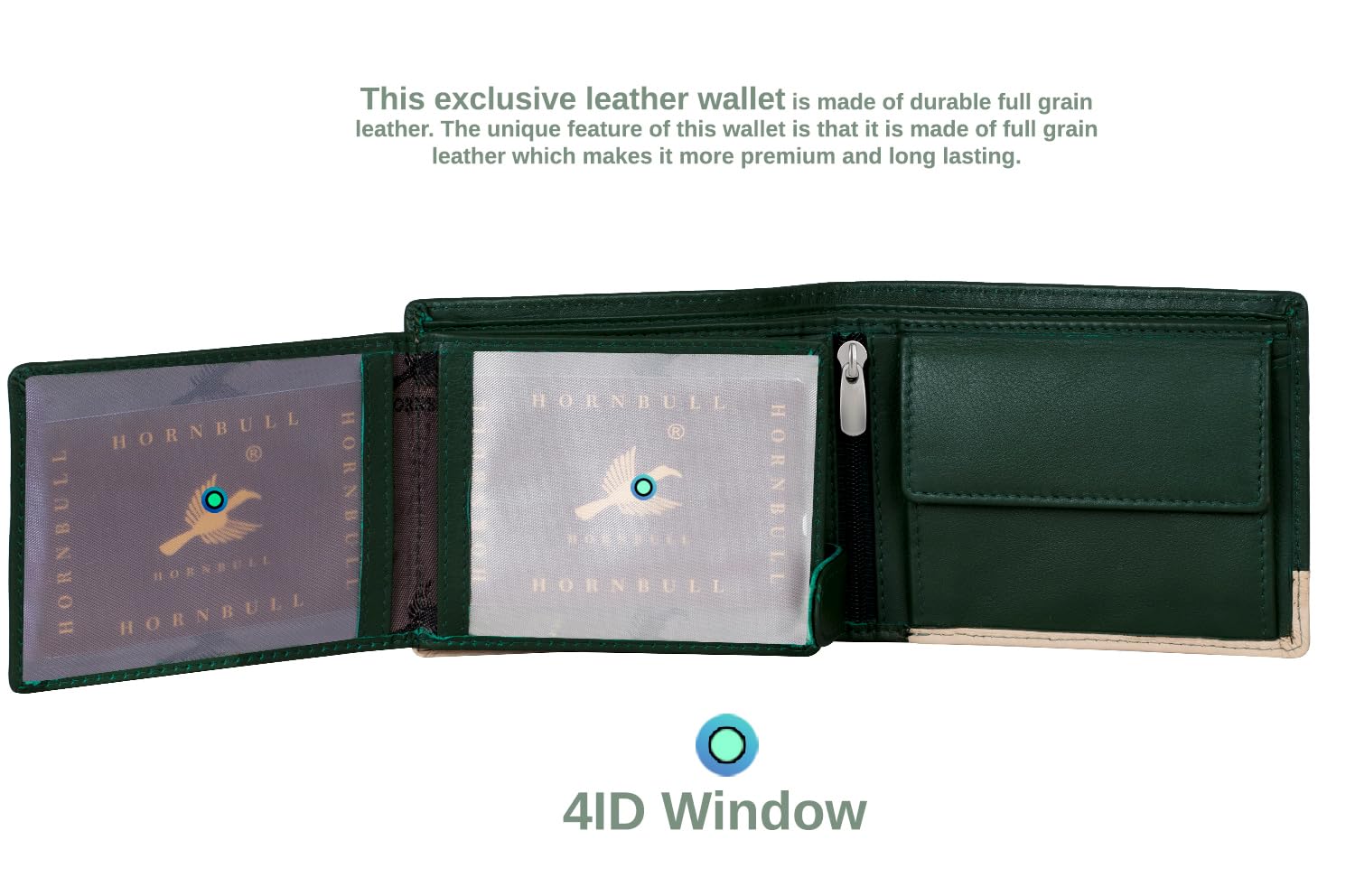 HORNBULL Buttler Bottle Green Leather Wallet for Men | Wallets Men with RFID Blocking | Mens Wallet 3