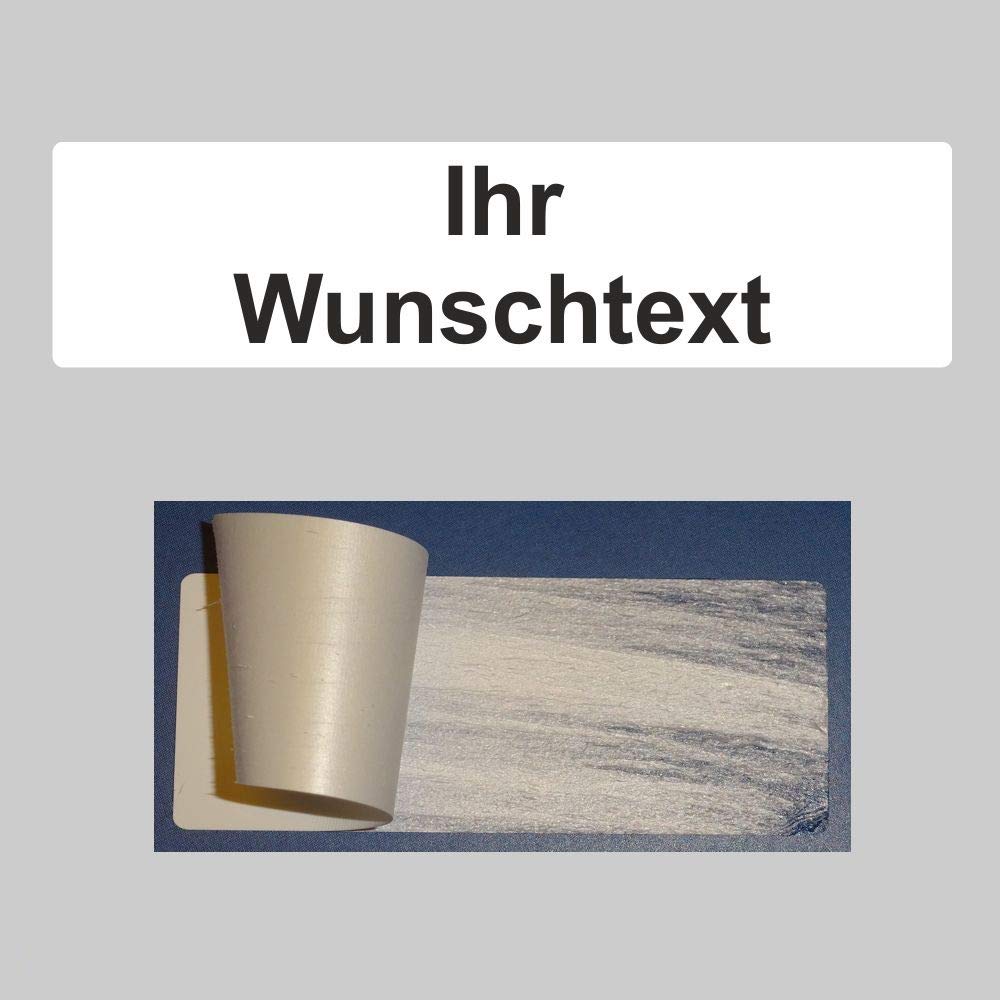 SECURITY WHITE PE - Sicherheitsetiketten "IHR WUNSCHTEXT" auf Rolle - 80 x 20 mm (Schwarz)