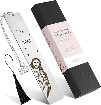 Kaciola Funny Bookmarks for Women, Funny Gifts Book Markers for Women Men Best Friend Booklovers, is that Bookmarks with a Tassles, Christmas Gifts for Adults Reading Coworker Reader