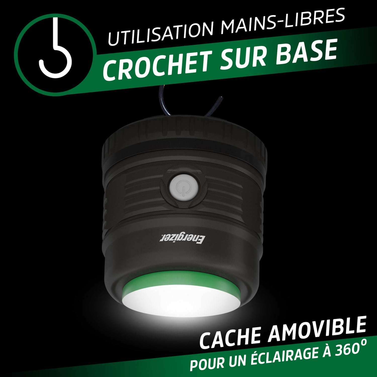 Energizer Lampe Camping LED Rechargeable PRO, Très Brillante Lumière Tente, Étanche Lampe Urgence, Charge USB, Portable Camping Randonnée Outdoor Urgence Panne
