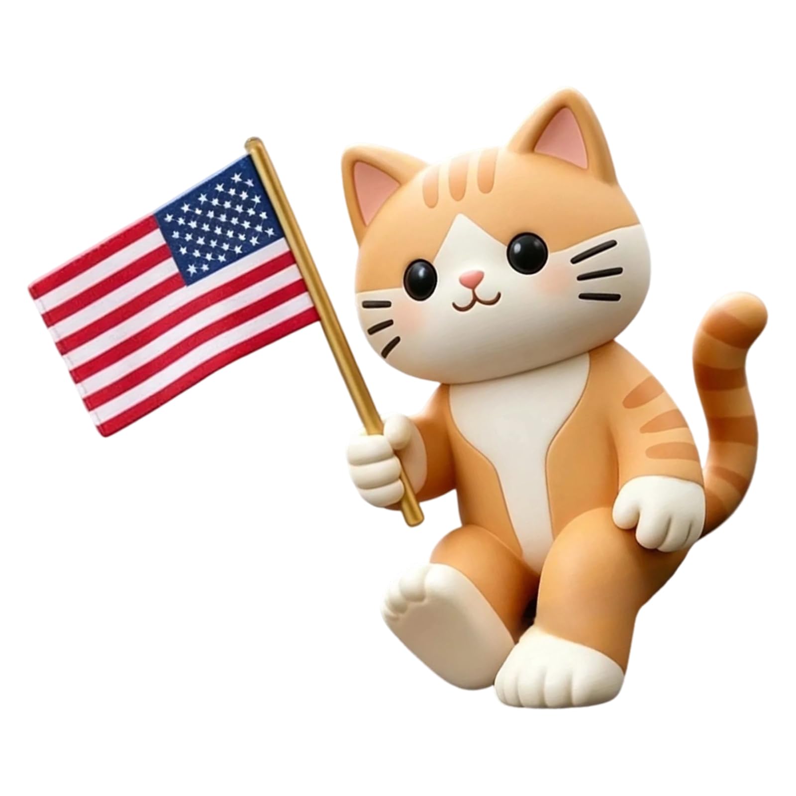 Oxxggkao E Animal Figurin Patriotic Them Desk Decors Dog Cats Bear Sculptur Option For Offices Homes Car Decoration Lovely Animal Figurines