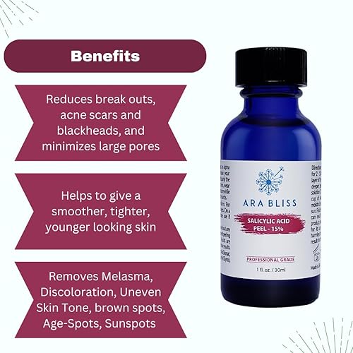 Miniatura 2 de Ácido salicílico 15% exfoliación química (BHA) – Para acné, puntos negros, poros obstruidos, brotes, puntos blancos, poros grandes, piel seca, piel