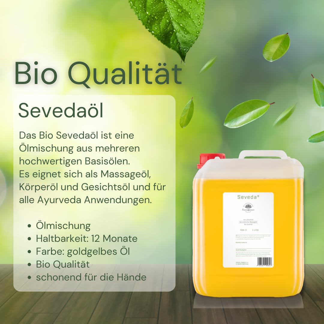 Bio Seveda® Öl - Massageöl und Basisöl (5 Liter)