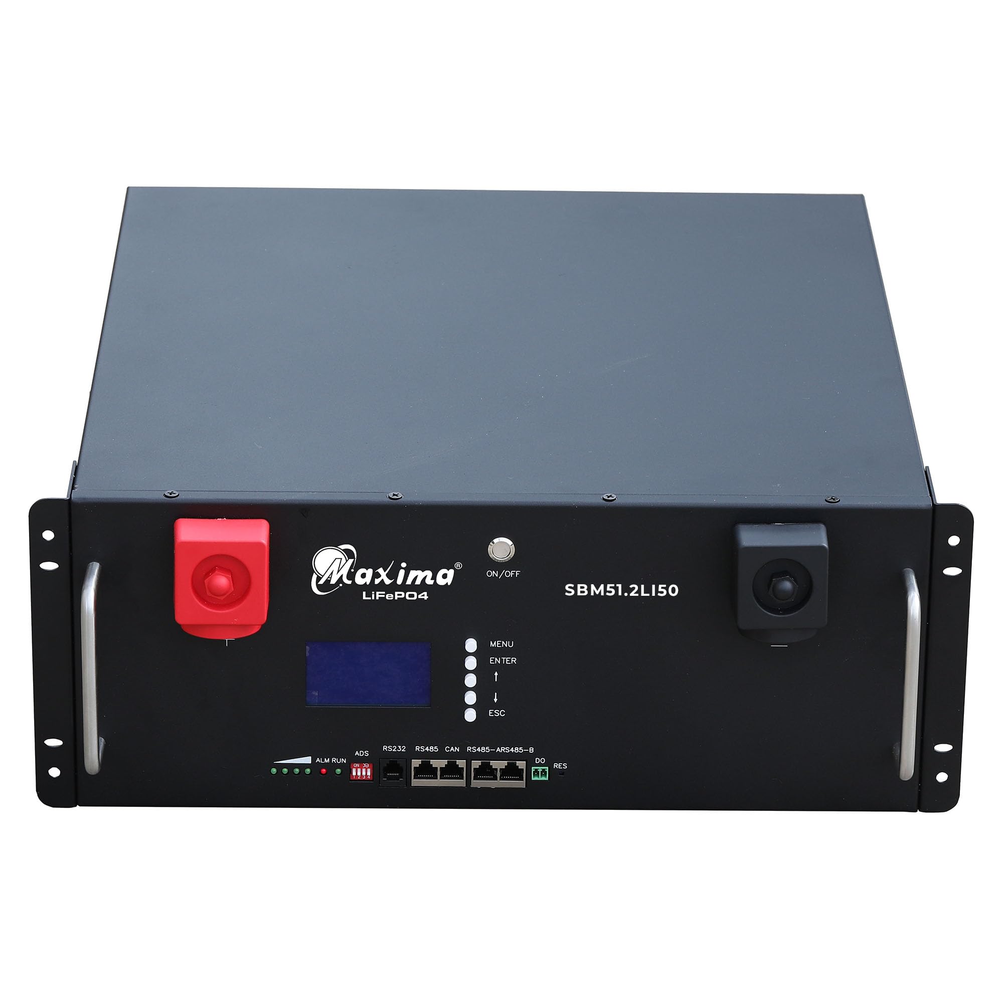 Space-saving lithium battery with 51.2V/50Ah capacity, built for solar storage systems, integrated with a BMS, and engineered for maintenance-free operation and extended life.