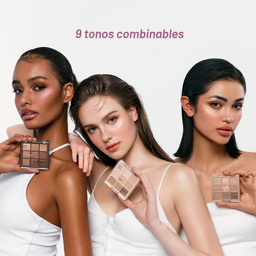 dasique Paleta de sombras n.° 16 Violet Knit l Vegana, libre de crueldad animal l 9 tonos mezclables en acabados suaves, mate y brillantes con hermosas perlas