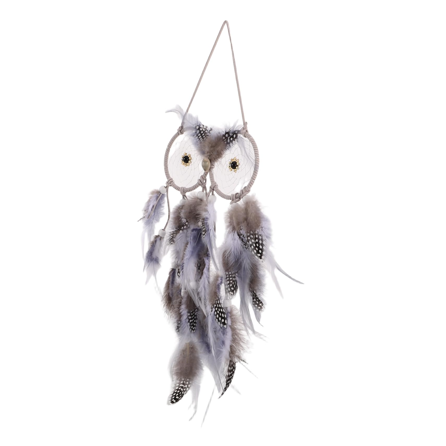 Cabilock Owl Shaped Dream Catcher Handmade Wall Hanging Decoration for Bedroom Unique Boho Style Home Decor for Promotes Peaceful Sleep and Positive Dreams