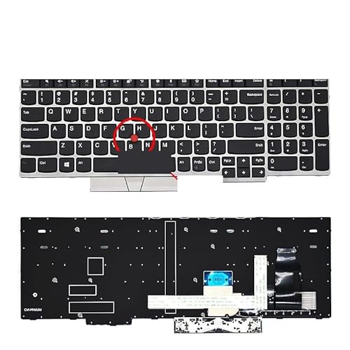 ThinkPad E580 E585 E590 E595 L580 L590 T590 FRU 01YP560 01YP640 01YP720 P52 P72pXyCꃍVAUS/RUL[{[h(US Silver Mouse)