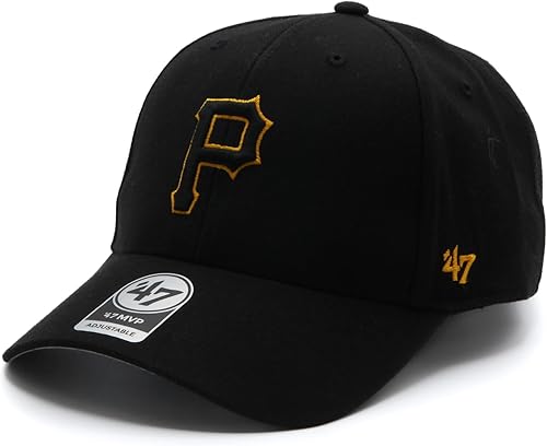 '47 Brand - Gorra de ajuste relajado, MVP Pittsburgh Pirates, color negro