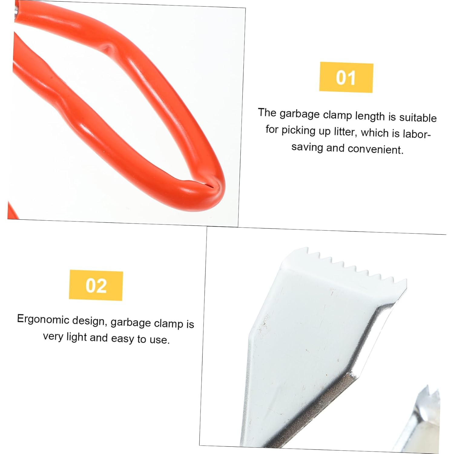 Luxshiny Portable Trash Picker Tool Garbage Tongs for Easy Litter Collection for Outdoor Cleanup Convenient Grabber for Seniors for Homes and