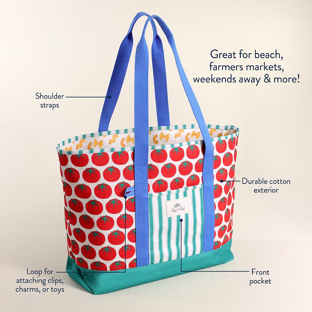 Itzy Ritzy Canvas Mom Tote (Pasta) - Image 4