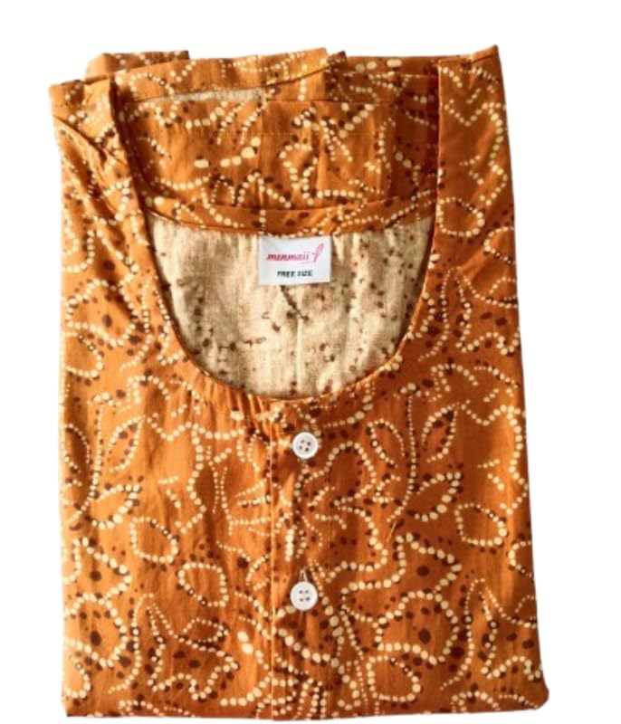 Image of MENMAII Women's [Size - L- 4XL ] Full Open /Front Buttoned [a Kind of Adaptive Clothing] Multipurpose Nighty for Maternity /Pregnancy /Elderly /Patient /Feeding /Hospital Purpose Nighty[2XL]- Full Length