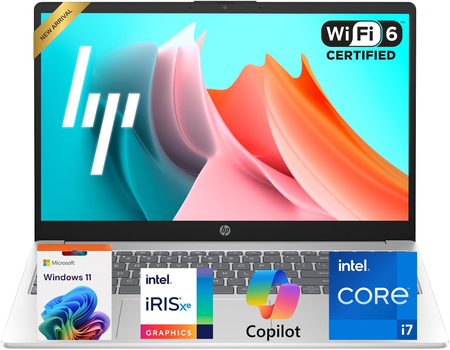 HP Pavilion 15.6" FHD Anti-Glare Laptop 32GB RAM 2TB SSD, Intel Core i7-1255U 10-Core Processor (up to 4.7 GHz), Long Battery, Webcam Shutter, Wi-Fi 6, Win 11, HDMI, WOWPC USB