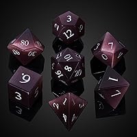 Vista 20 de UDIXI Juego de dados de vidrio prisma, 7 dados de vidrio arcoíris esmerilado para juegos de mesa RPG (prisma arenado)