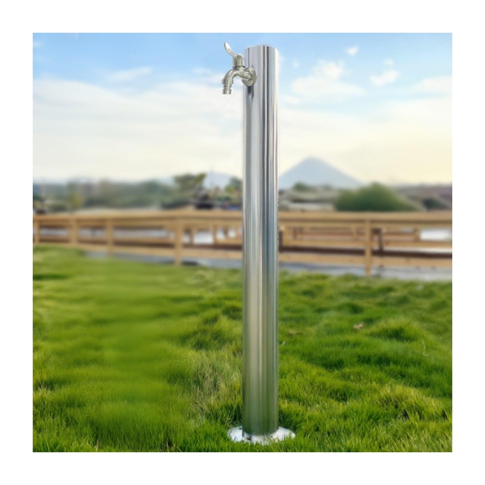 Genérico Grifo Exterior Independiente y Duradero, Grifo de Agua para jardín Vertical, Acero Inoxidable para Villas, lavaderos de Coches y Patios - 95 * 8,9 cm (37,4 * 3,5 Pulgadas)