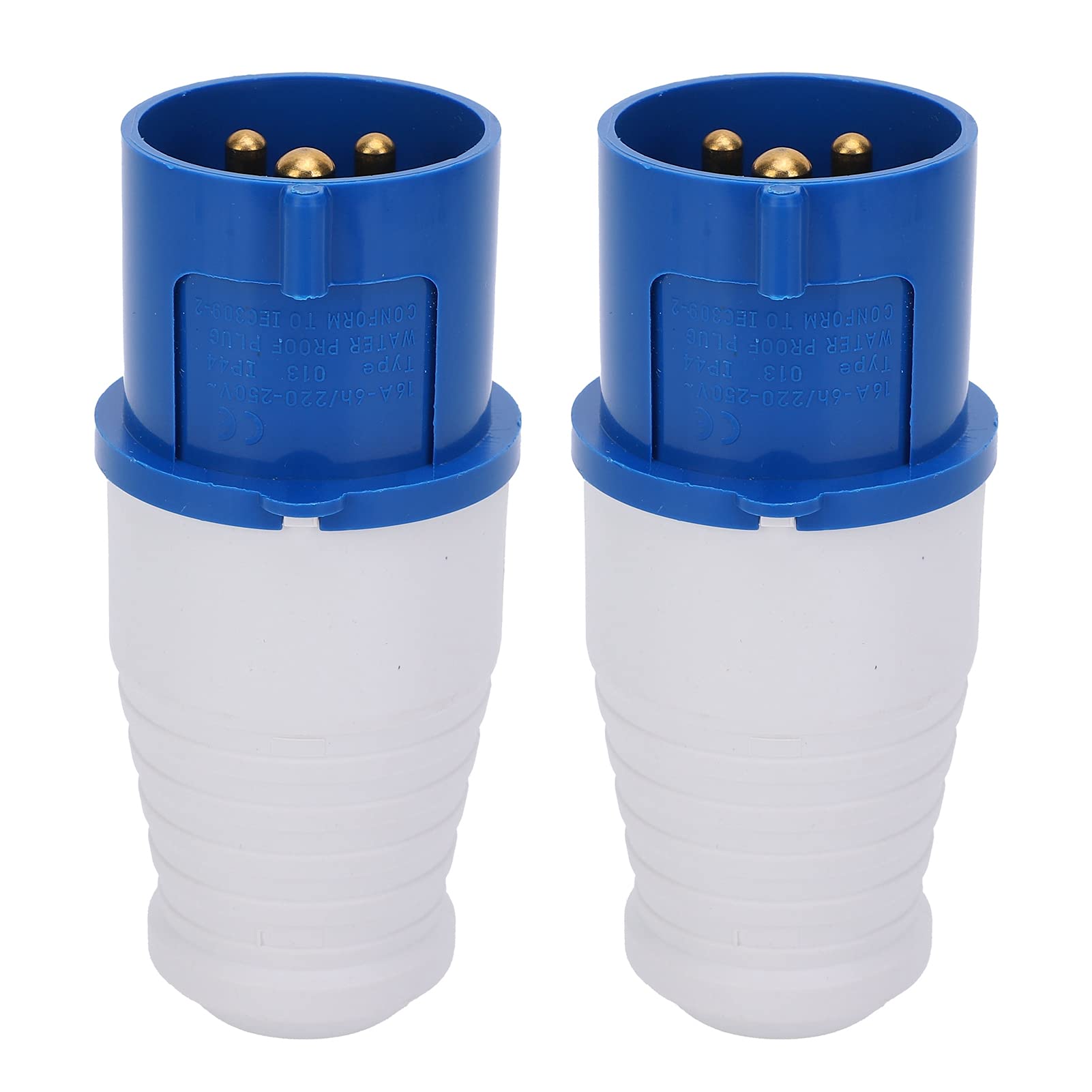 Enchufe Industrial IP44 2P+T 16A - 1 Metro De Cable, Resistente Al Agua Y Polvo, Para Entornos Exigentes