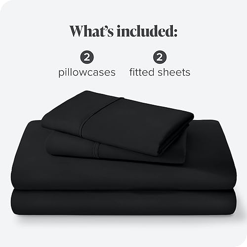 Miniatura 7 de Bare Home Juego de sábana bajera + funda de almohada, microfibra ultrasuave de 1800 hilos, lujosa, doble cepillado, bolsillos profundos, ajuste