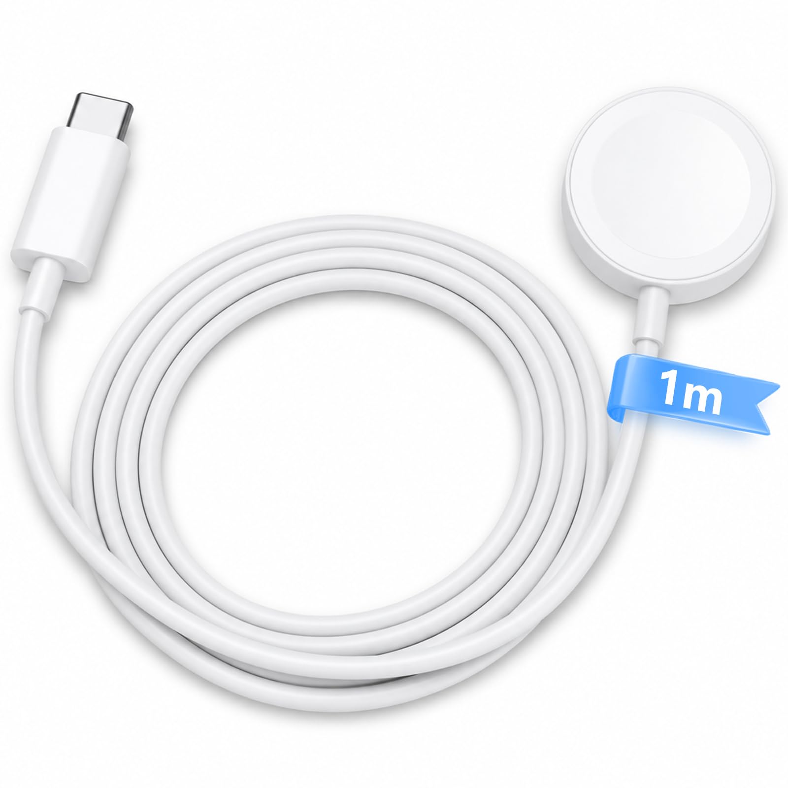 Smart Watch Charger Cable, Watch Charger Cable usb c, Wireless Charger Compatible with Apple Watch Series 9/8/7/6/5/4/3/2/1, Mfi Certified, Magnetic Charging Cable for iWatch (5V/1A adapter only)-picture-15