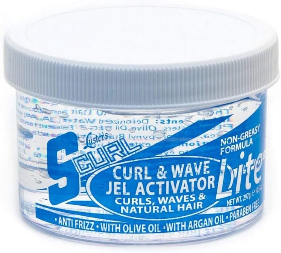 Luster's Scurl S Curl Hair Gel Curl and Wave Jel Activator Lite 297, Clear, 1 Count