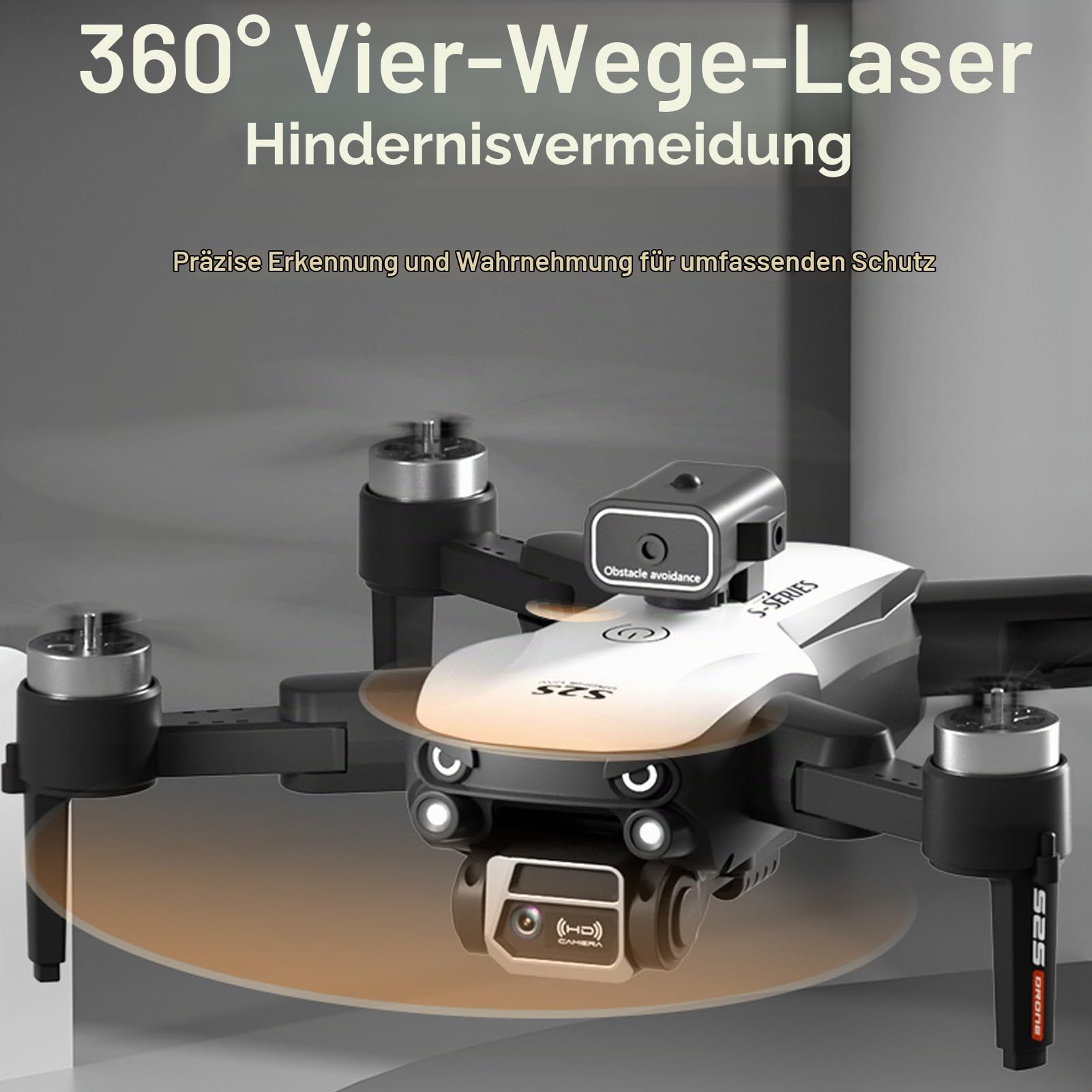 Drohne mit Kamera 4K Daul WIFI FPV Bürstenlosen 6-Achsen-Gyro 360°-Hinderniserkennung Gestenfotografie Optische Flusspositionierung Faltbare leichte Drohne