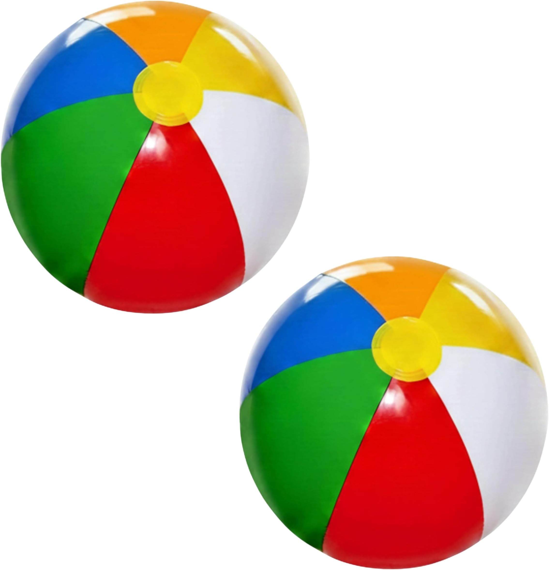 SHATCHI 2 Pcs 20 Inch Inflatable Rainbow Beach Ball, Multicolour Blow Up Pool Toy for Swimming Pool Parties, Summer Outdoor Water Games, Holiday Beach Play, Garden Fun and Pool Party Decoration