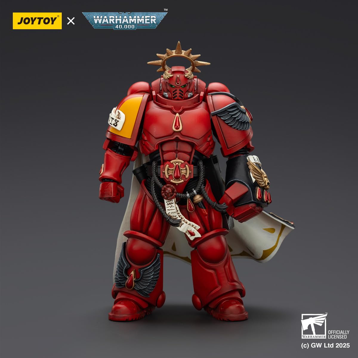 TOYVERSE JOYTOY Figura de acción 1/18 Warhammer 40,000, Capitán de los Ángeles de la Muerte con Pistola Inferno y Puño de Poder, articulaciones móviles Modelo de personaje, 15 años y más